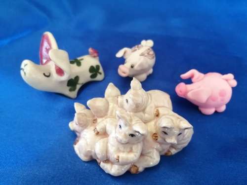 Sweet group of Pigs Piglets and piggies