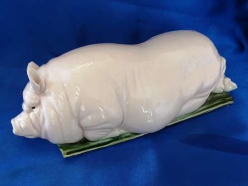 Vintage Large Chubby Sleeping Pig Piggy Piglet