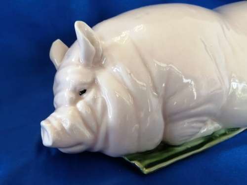 Vintage Large Chubby Sleeping Pig Piggy Piglet