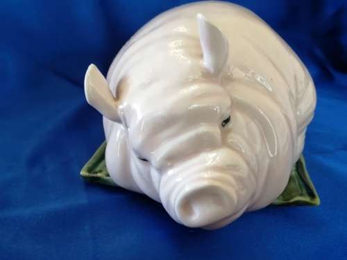 Vintage Large Chubby Sleeping Pig Piggy Piglet