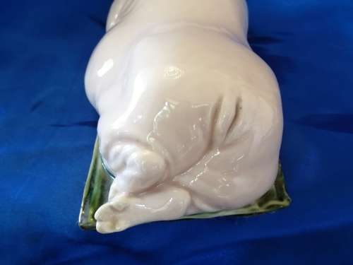 Vintage Large Chubby Sleeping Pig Piggy Piglet
