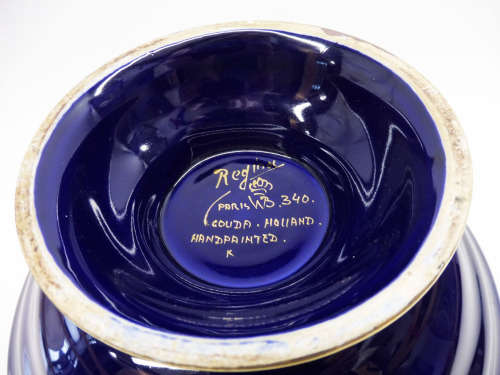 Regina GOUDA HOLLAND DUTCH FOLK ART DECO NOUVEAU REGINA Pottery Bowl
