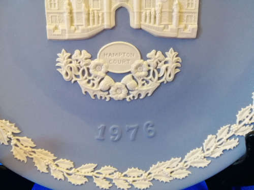 Vintage Wedgwood Jasper Blue Christmas 1976 All Souls London  #