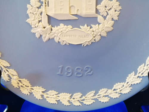 Vintage Wedgwood Jasper Blue Christmas 1982 Lambeth Palace  #