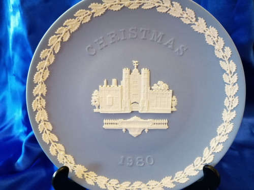 Vintage Wedgwood Jasper Blue Christmas 1980 St James Palace  #
