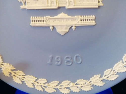 Vintage Wedgwood Jasper Blue Christmas 1980 St James Palace  #