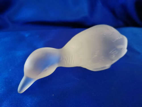 MAGNIFICENT!! SIGNED!! BACCARAT FRANCE FROSTED CRYSTAL DUCK  *