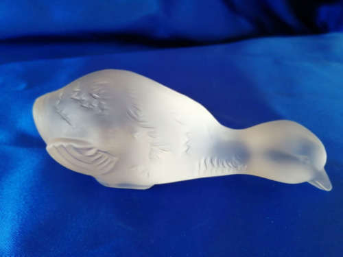 MAGNIFICENT!! SIGNED!! BACCARAT FRANCE FROSTED CRYSTAL DUCK  *