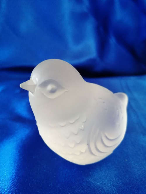 EXQUISITE!! SIGNED!! BACCARAT FRANCE FROSTED CRYSTAL BIRD *