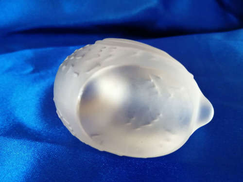 EXQUISITE!! SIGNED!! BACCARAT FRANCE FROSTED CRYSTAL BIRD *