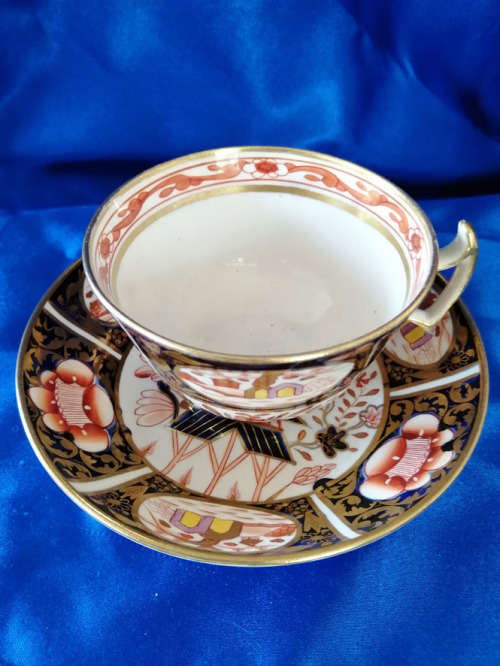 RARE!! GEORGIAN IMARI PATTERN CUP and SAUCER CIRCA 1820, NEAR MINT CONDITION!!! 198 YEARS OLD!!  #