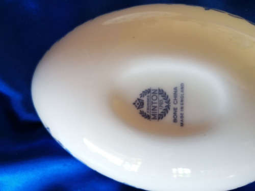 MADE IN ENGLAND Exquisite Egg-Shaped, Porcelain Trinket Box  #