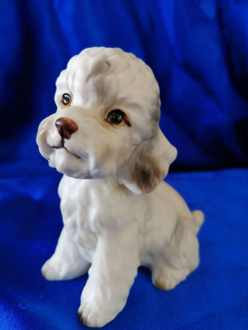 Sitting Poodle Dog Figurine