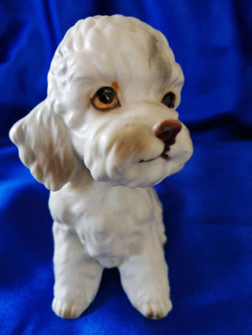 Sitting Poodle Dog Figurine