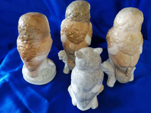 Vintage Group of China Cute Owl Figurines