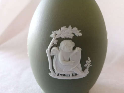 Wedgwood Jasper Green Vase  #