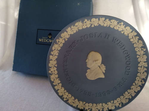 Vintage Wedgwood Jasper Blue Bicentenary Josiah Plate  #