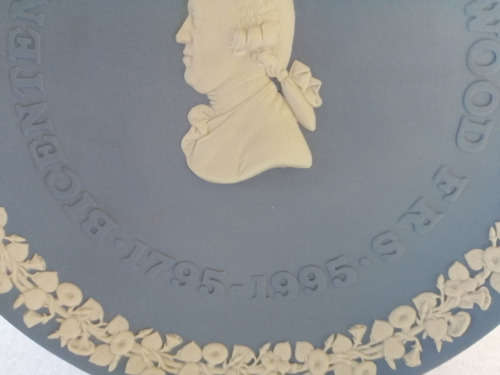 Vintage Wedgwood Jasper Blue Bicentenary Josiah Plate  #