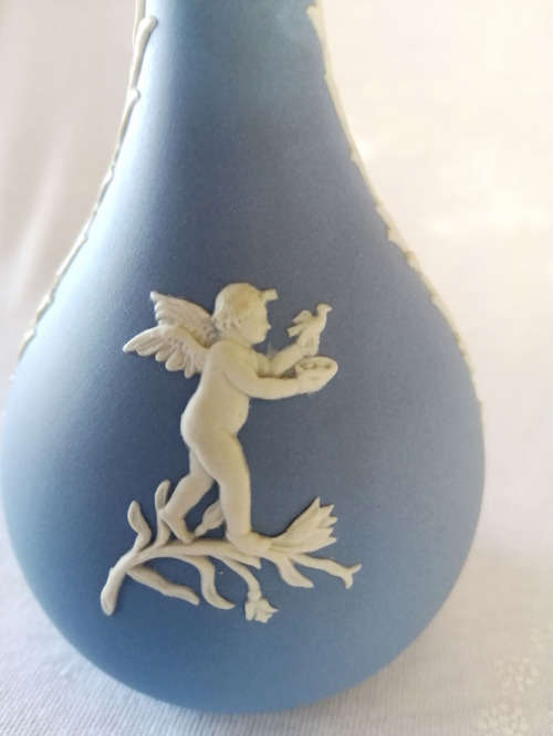 Wedgwood Jasper Blue Bud Vase  #