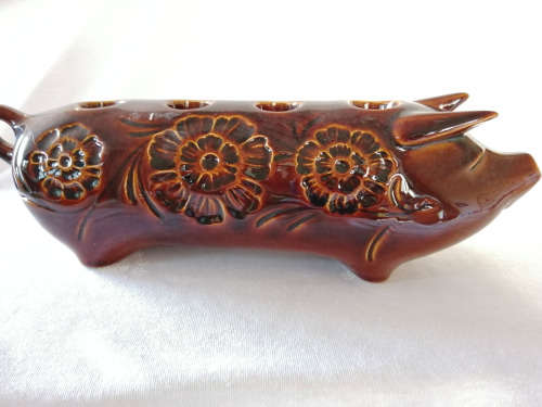 Vintage Beswick Mid Century Large Pottery Pig Candle Holder