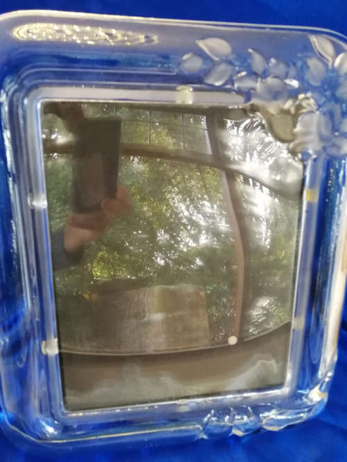 XL Mikasa German frosted Crystal Picture frame
