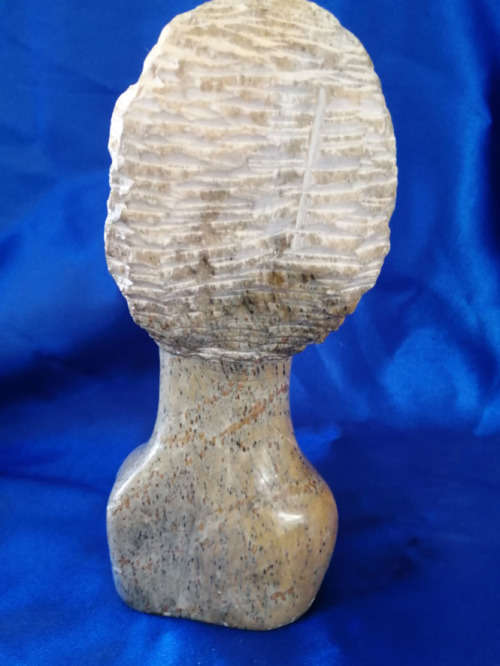 Quality vintage hand carved African men stone sculptures