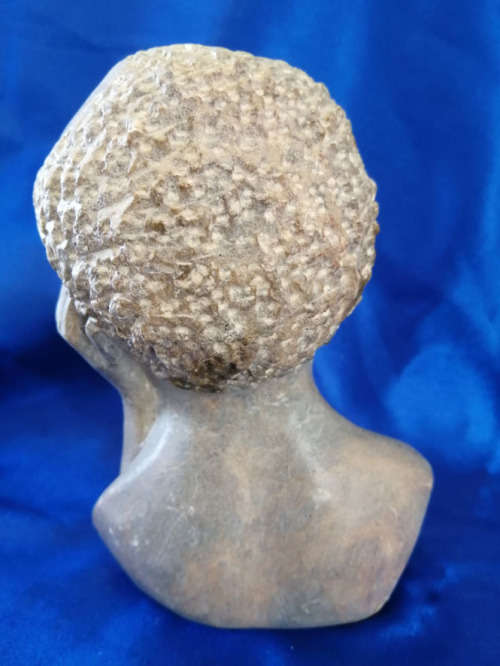 Quality vintage hand carved African men stone sculptures