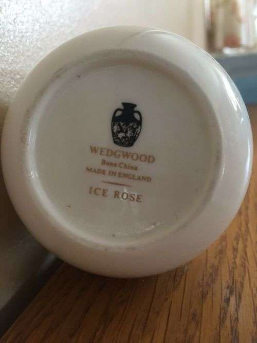 Wedgwood Ice Rose Bud Vase  #