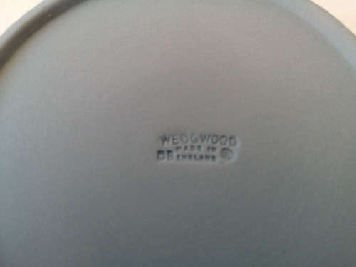 Vintage Wedgwood Blue Jasper ware Fluted Two tone Trinket Box Stunning  #