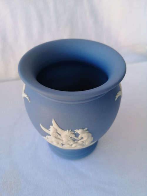 Vintage Wedgwood Blue Jasper Vase   #