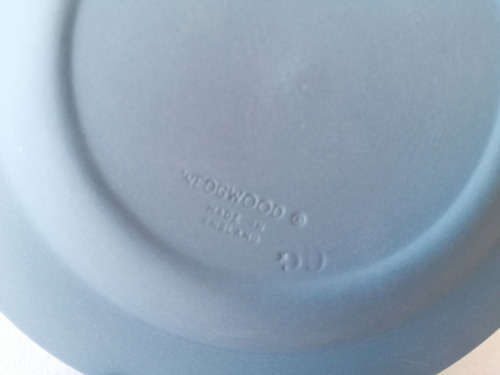 WEDGWOOD BLUE JASPER ROUND TRAY City of London  #