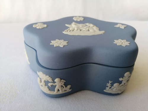 Wedgwood Jasper Blue Lidded Dish  #