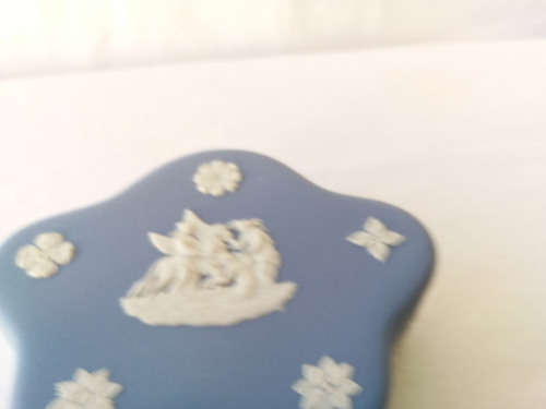 Wedgwood Jasper Blue Lidded Dish  #