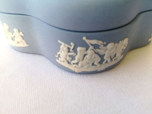 Wedgwood Jasper Blue Lidded Dish  #
