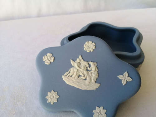 Wedgwood Jasper Blue Lidded Dish  #