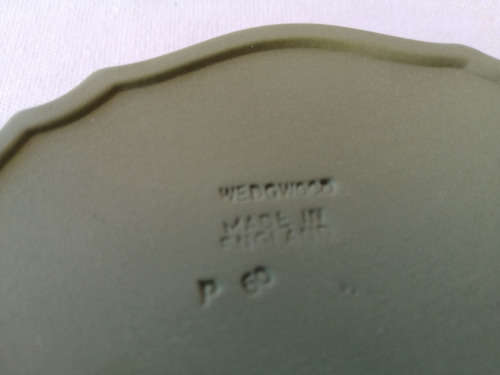 Vintage Wedgwood Jasper Green Oval Dish  #