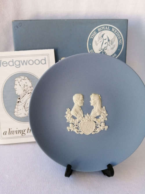 Vintage Wedgwood Jasper Blue Sweet Dish Royal Wedding 1986  #