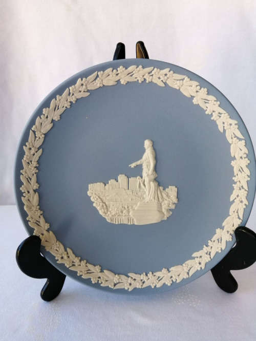 Vintage Wedgwood Jasper Blue Australian Capital Cities  Adelaide  LTD 2500  #