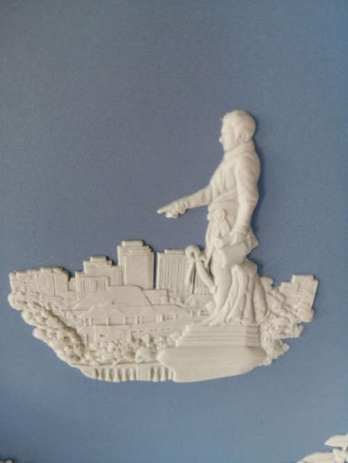 Vintage Wedgwood Jasper Blue Australian Capital Cities  Adelaide  LTD 2500  #