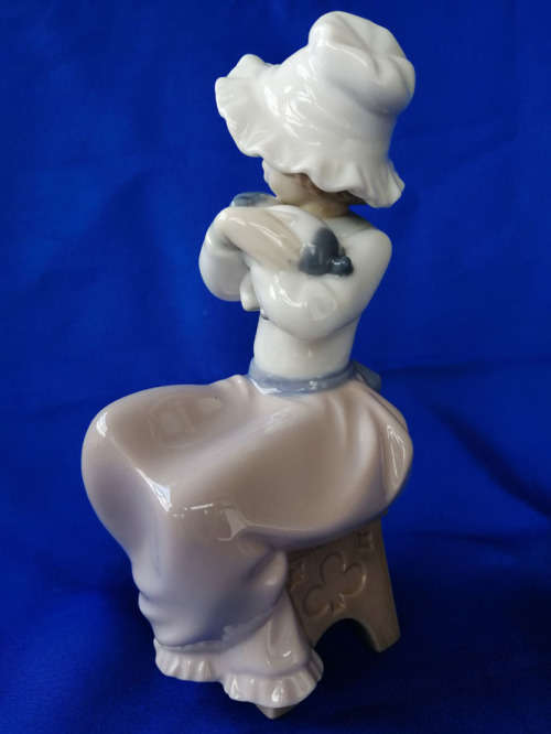 Nao by Lladro Girl Holding Puppy #
