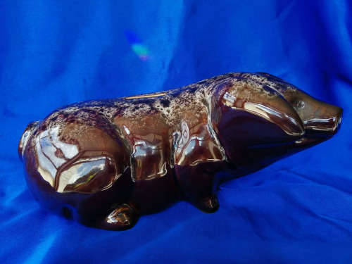 Kernewek Cornwall Pottery Pig Large Moneybox vintage