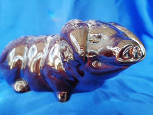 Kernewek Cornwall Pottery Pig Large Moneybox vintage