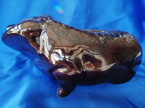 Kernewek Cornwall Pottery Pig Large Moneybox vintage