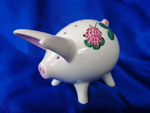 Plichta Pottery of London, pig figurine Pot Pouri
