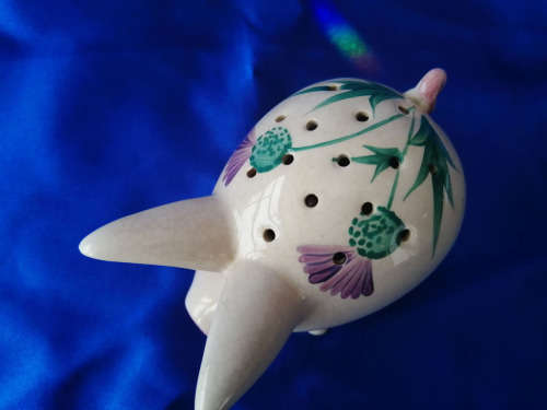 Plichta Pottery of London, pig figurine, Pot Pouri