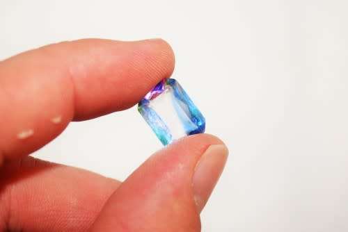 IRIS RAINBOW GLASS 50 X VINTAGE RARE GLASS GEMSTONES #