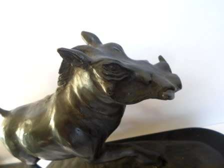 BRONZE WARTHOG SCULPTURE BY SA ARTIST BRENDA E. MILLER NUMBERED 16/25 #