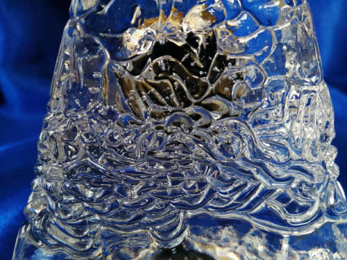 Dartington Crystal Art Glass Pyramid Paperweight Mantle Clock
