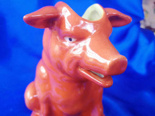 Very old orange and lime milk jug Meissen