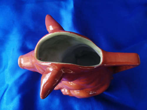 Very old orange and lime milk jug Meissen